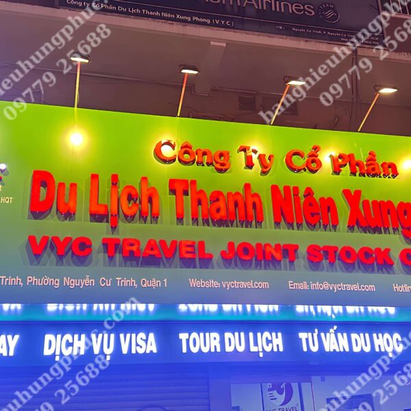 Bảng hiệu mica chữ nổi