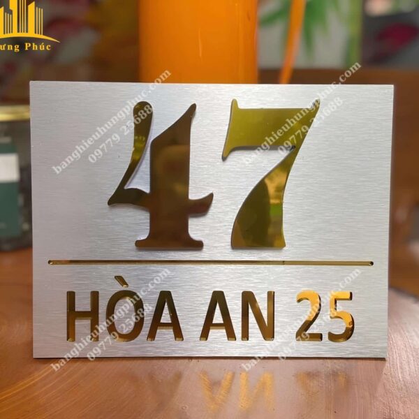 Làm biển số nhà bằng mica