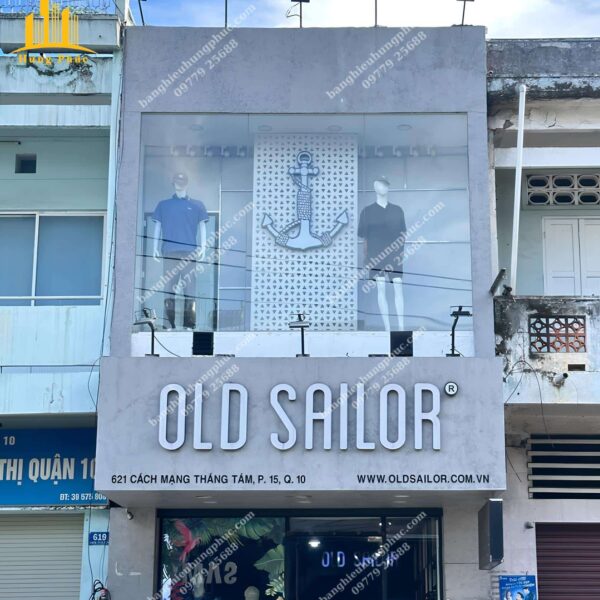 bảng hiệu shop quần áo nam