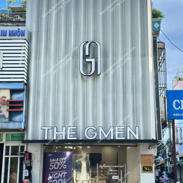 bảng hiệu shop quần áo nam