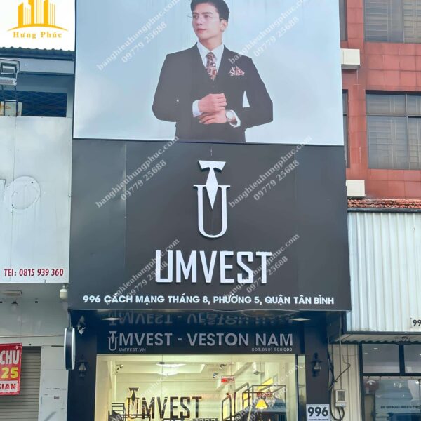 bảng hiệu shop quần áo nam