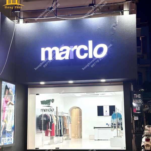 bảng hiệu shop quần áo nam