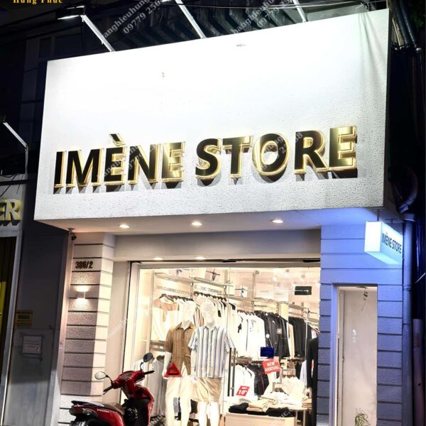 bảng hiệu shop quần áo nam