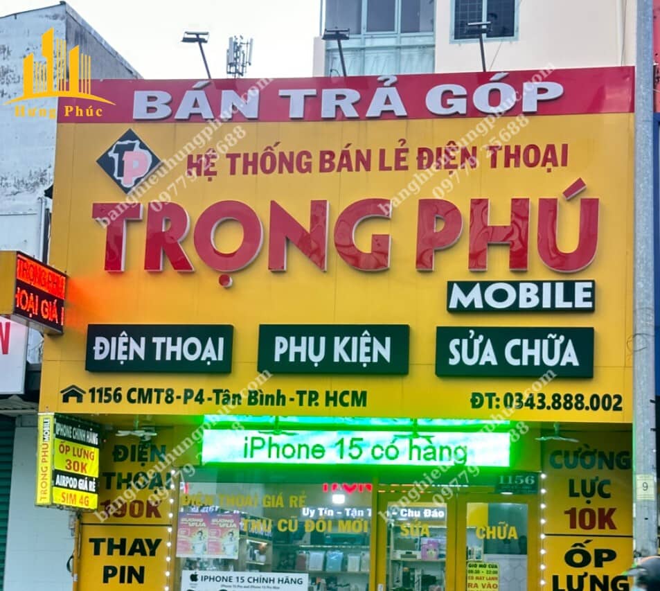 Bảng hiệu cửa hàng điện thoại Bảng hiệu cửa hàng điện thoại