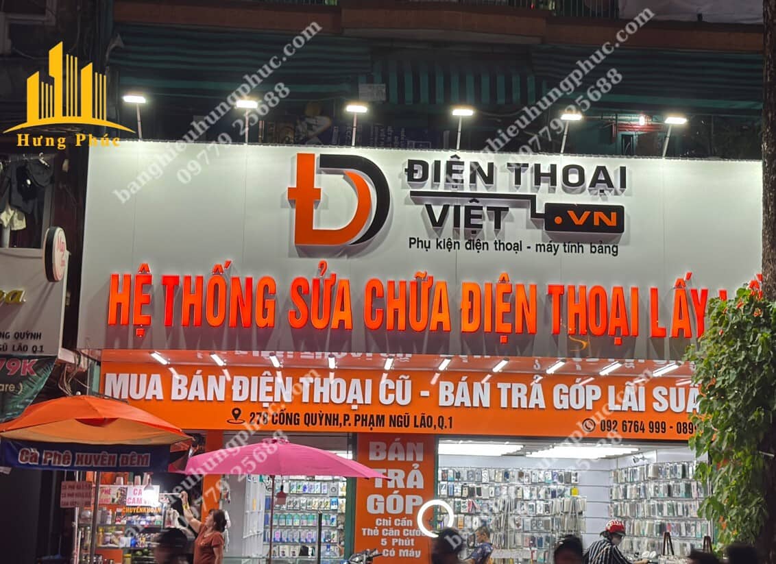 Bảng hiệu điện thoại đẹp Bảng hiệu điện thoại đẹp