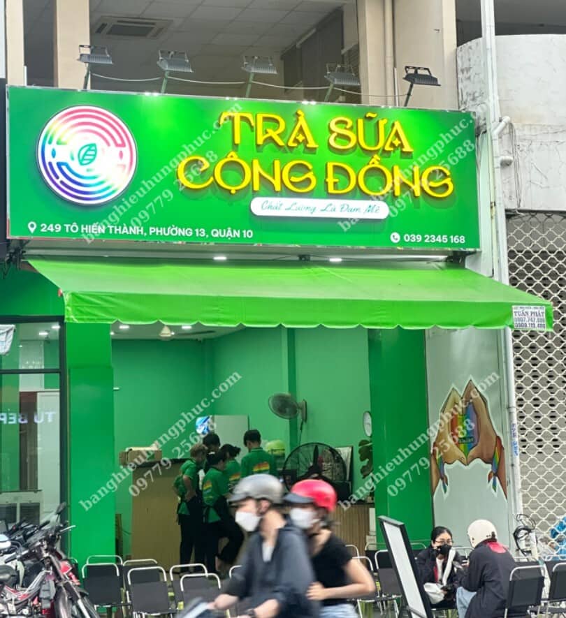 Bảng hiệu quảng cáo trà sữa