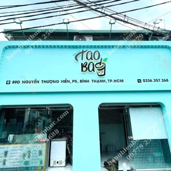 biển hiệu trà sữa