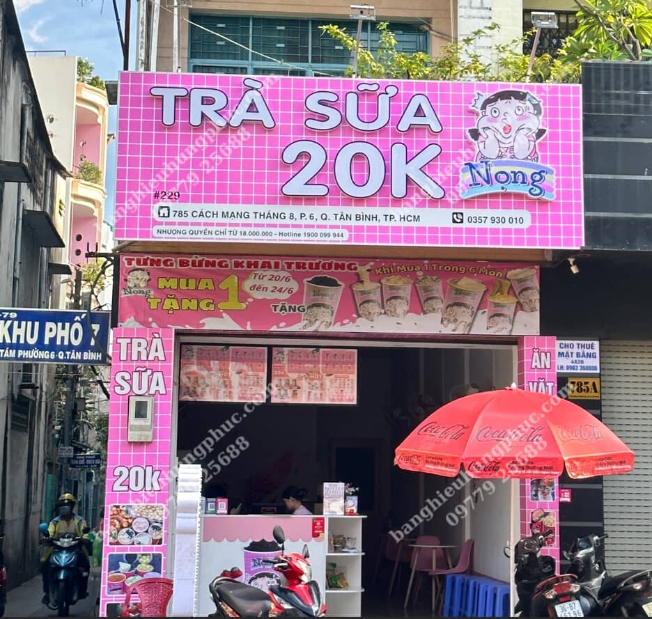 Bảng hiệu quảng cáo trà sữa