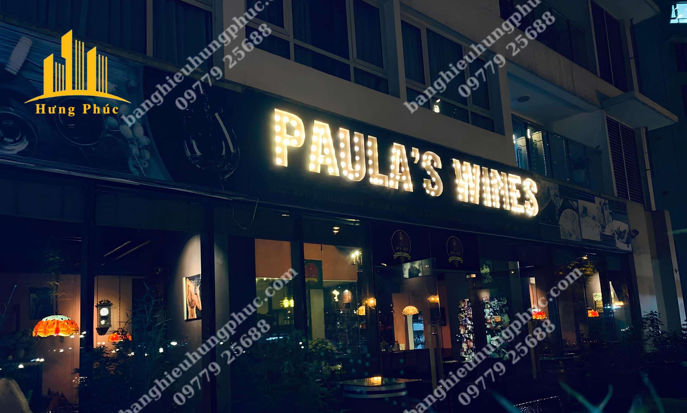 Bảng hiệu Alu chữ nổi inox đèn led 