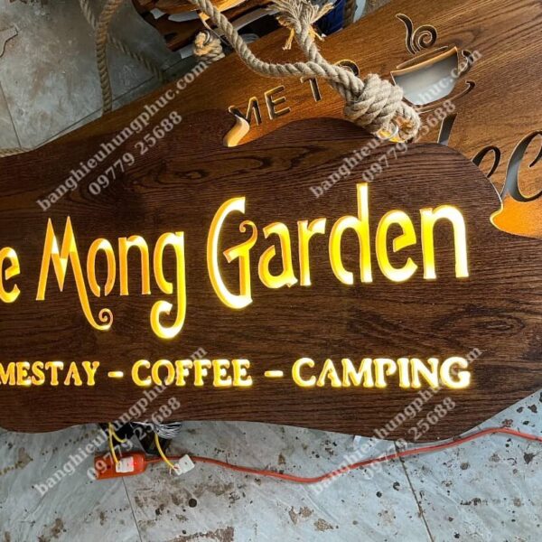 Bảng hiệu cafe gỗ