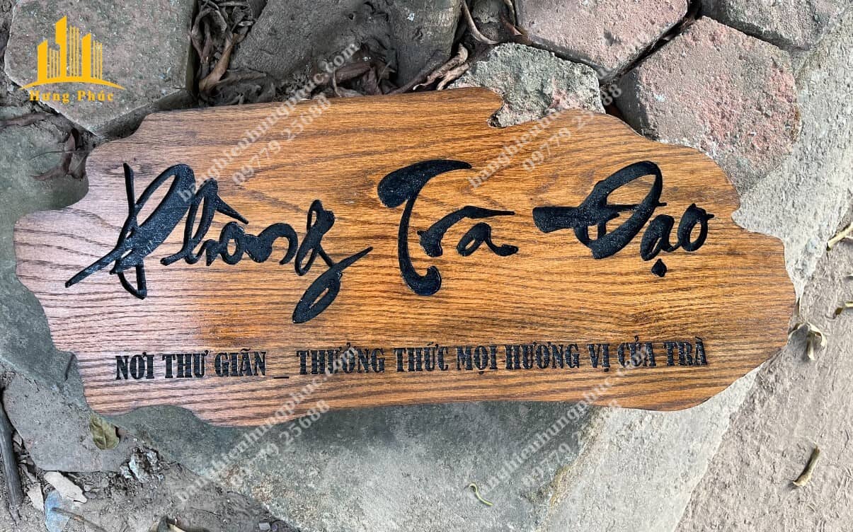 Bảng hiệu cà phê gỗ khắc laser Bảng hiệu cà phê gỗ khắc laser