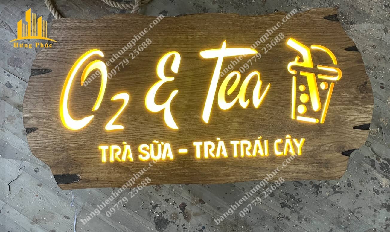 Bảng hiệu cà phê gỗ Bảng hiệu cà phê gỗ