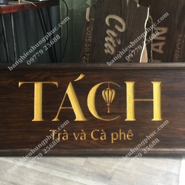 Làm biển gỗ quán cafe