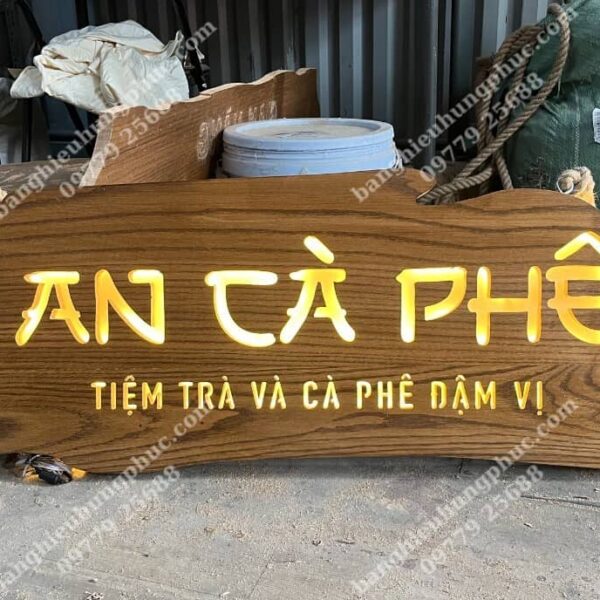 Bảng hiệu cafe gỗ