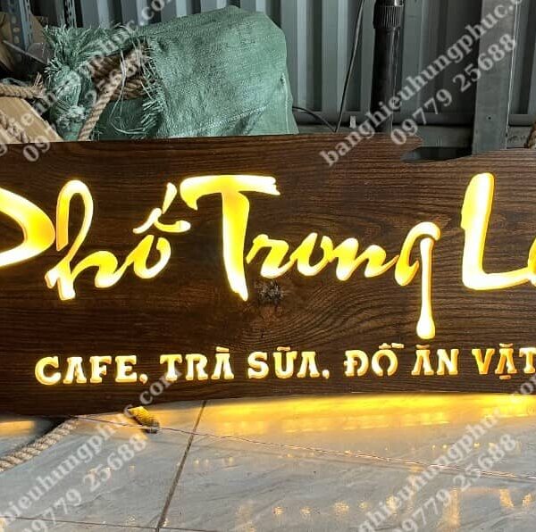 Bảng hiệu cafe gỗ