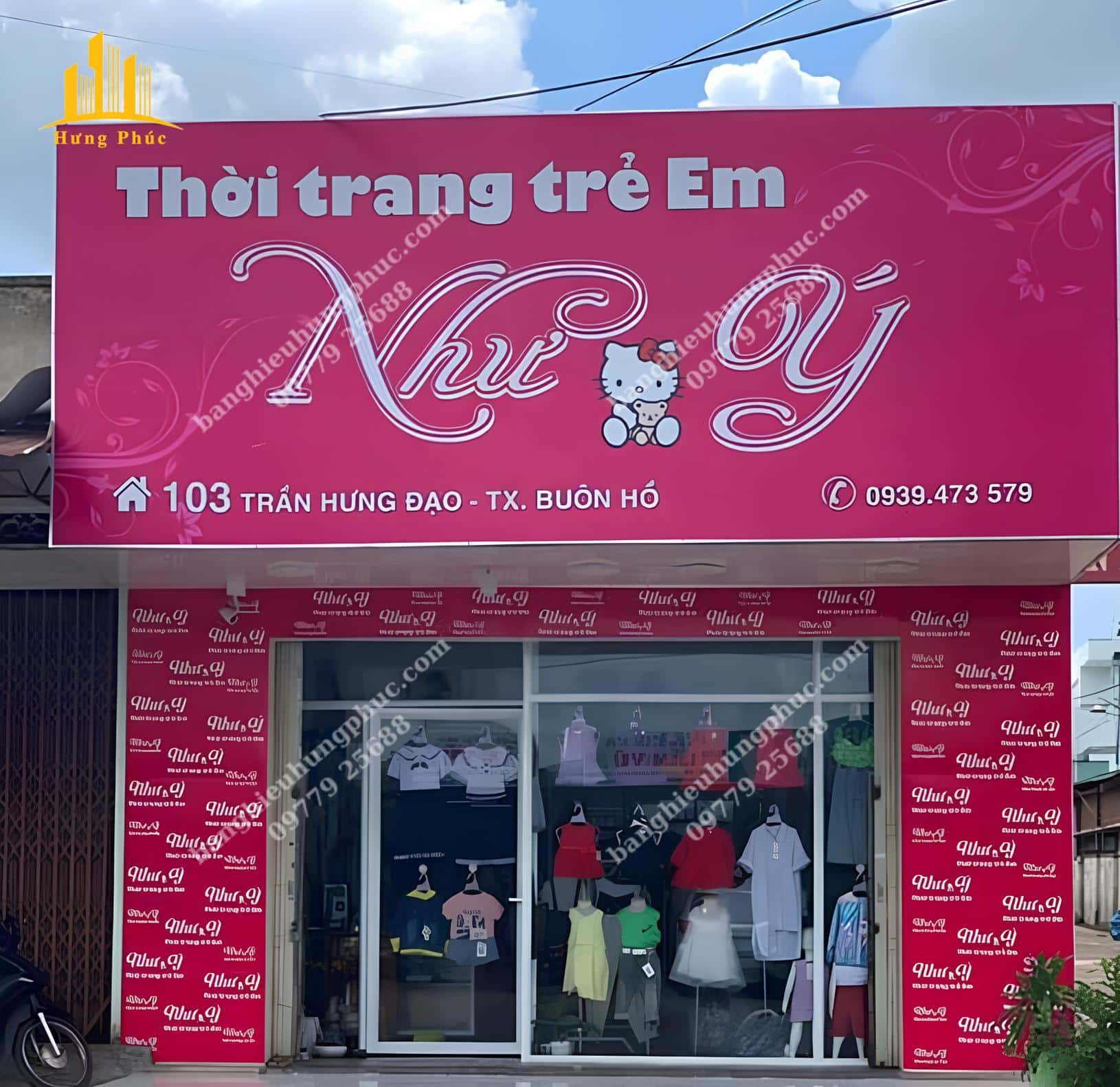 Biển bạt shop quần áo 