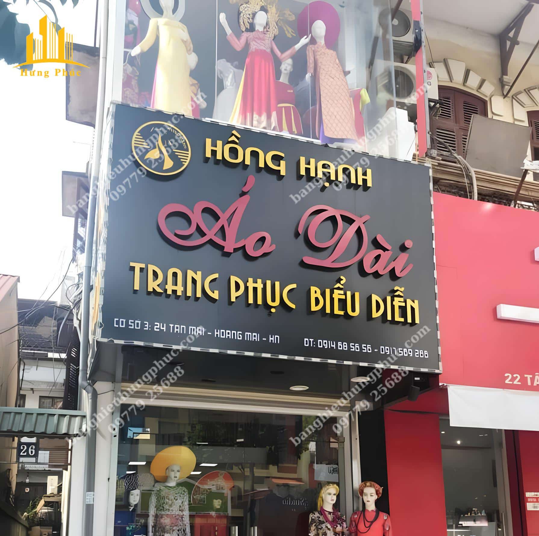 Biển quảng cáo cửa hàng áo dài Biển quảng cáo cửa hàng áo dài