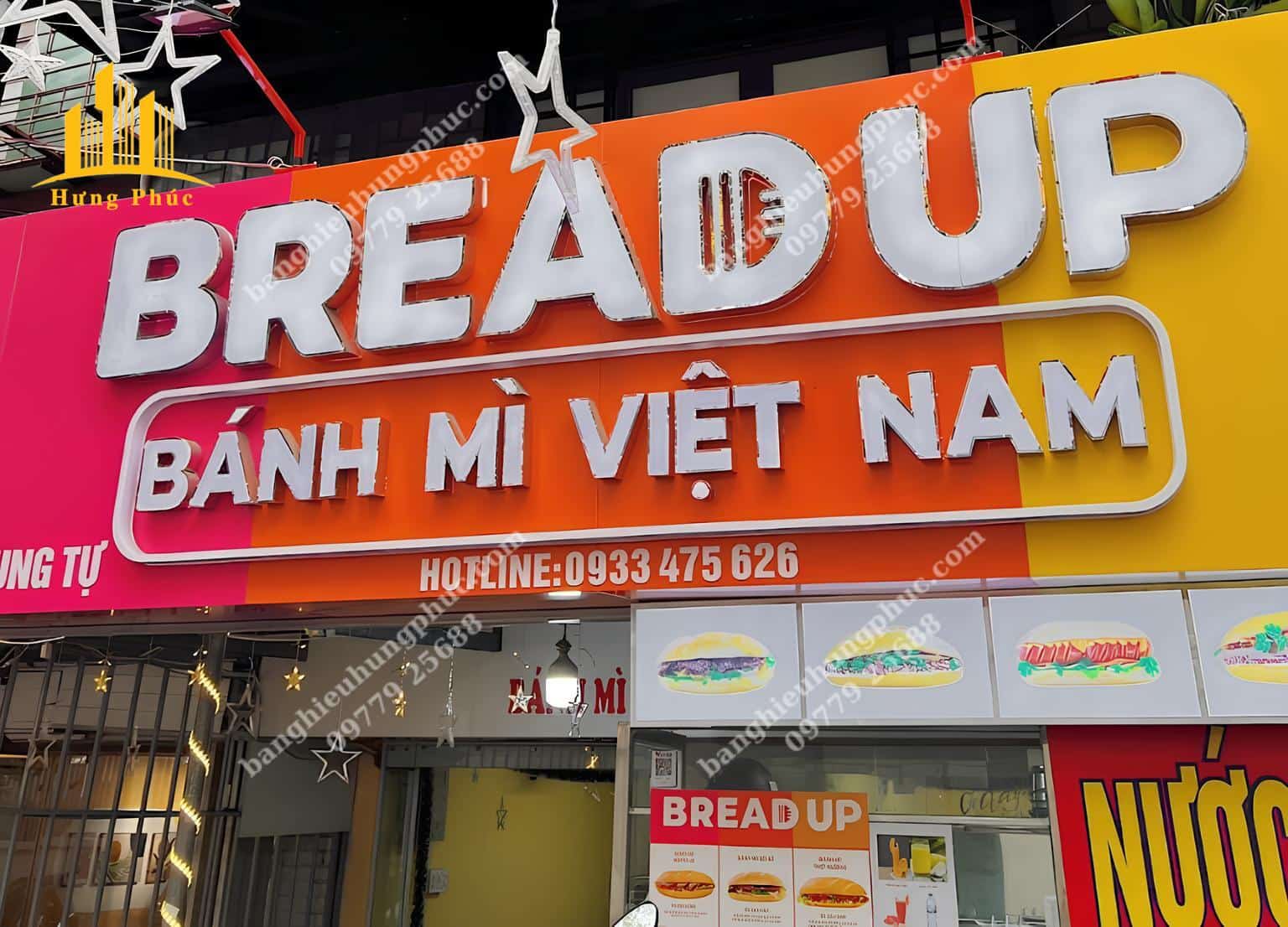biển quảng cáo xôi bánh mì
