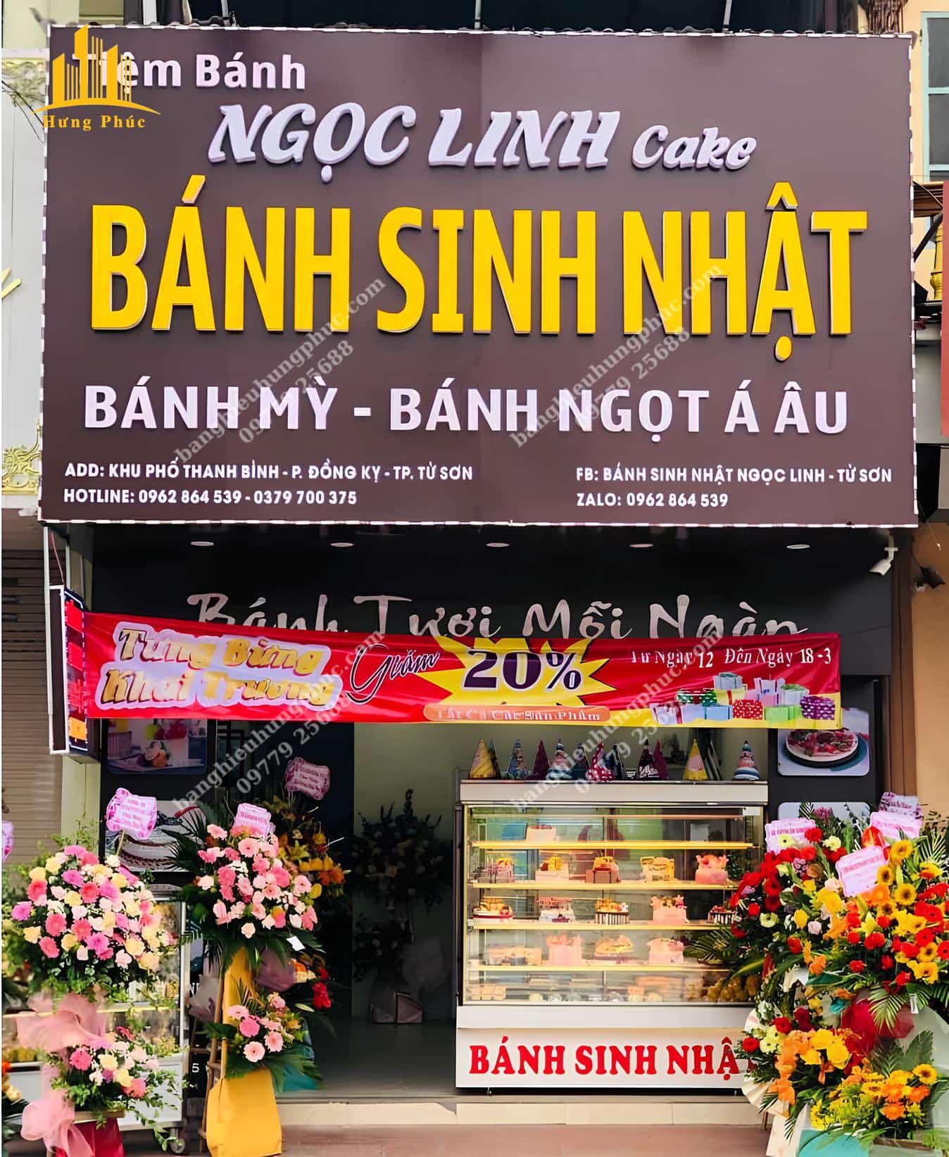 Biển quảng cáo tiệm bánh kem 