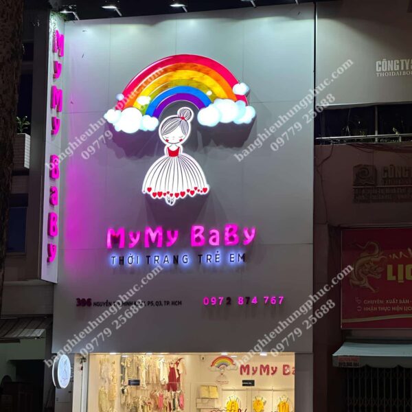mẫu biển quảng cáo shop mẹ và bé