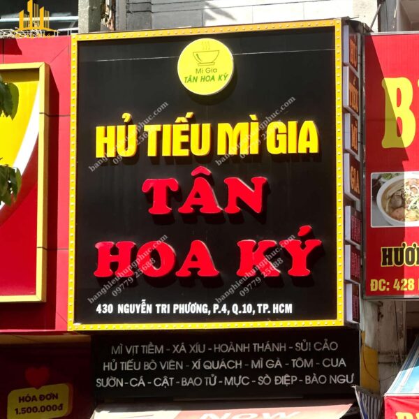 biển quảng cáo bún phở