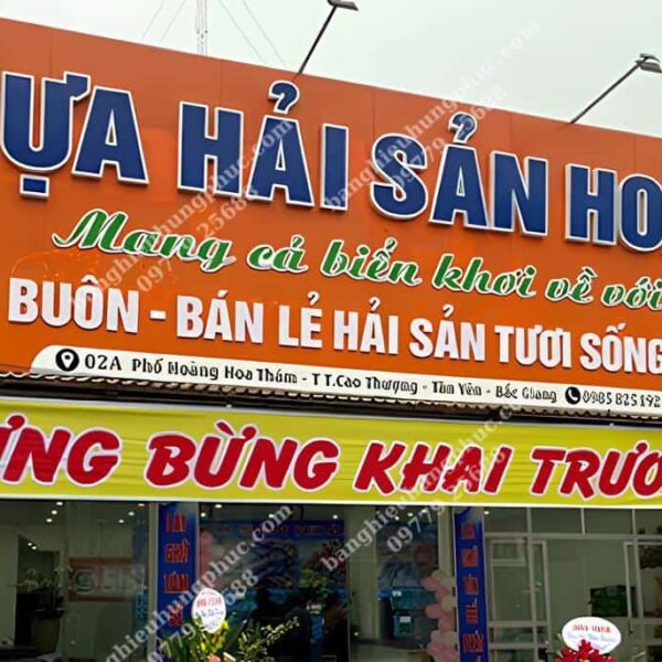 bảng hiệu hải sản