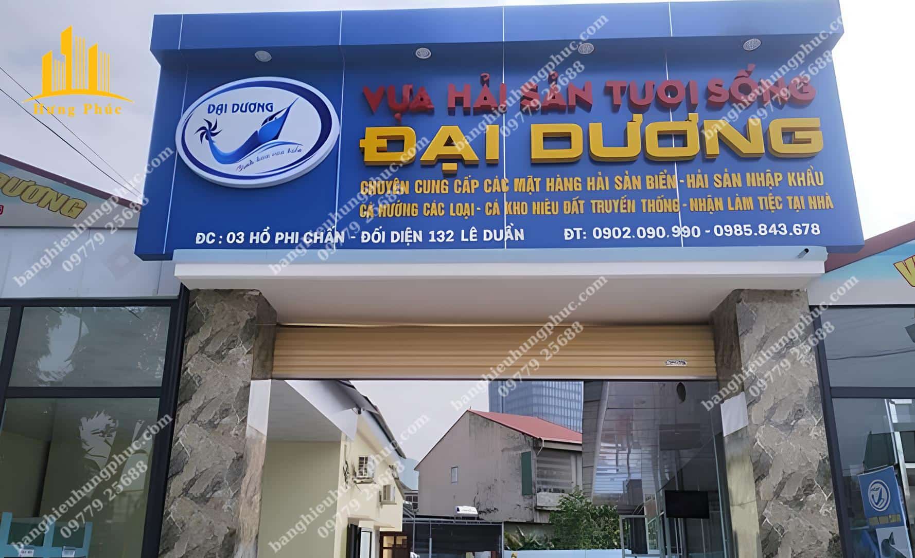 Bảng hiệu in bạt hải sản Bảng hiệu in bạt hải sản