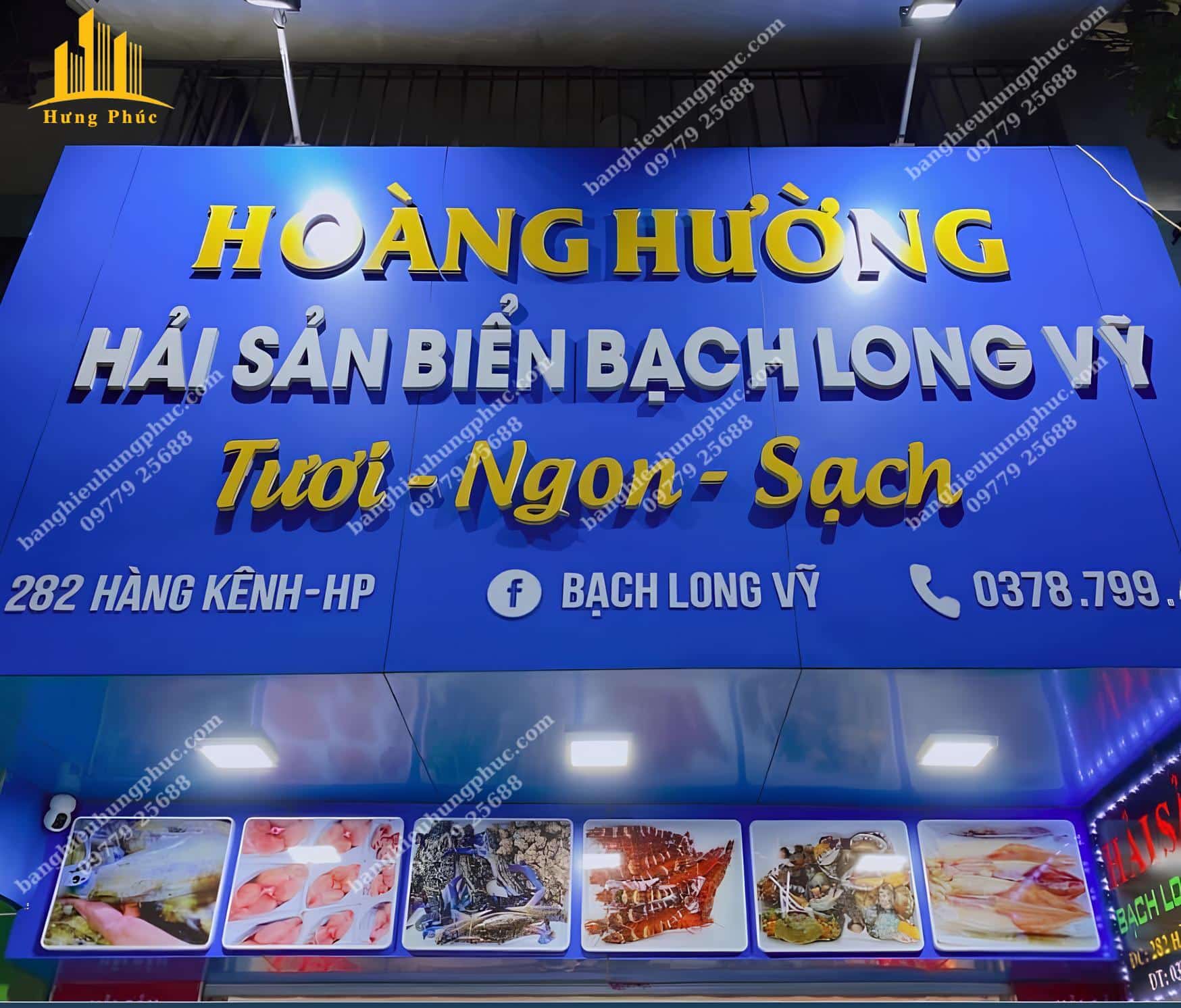 Bảng hiệu in bạt hải sản Bảng hiệu in bạt hải sản