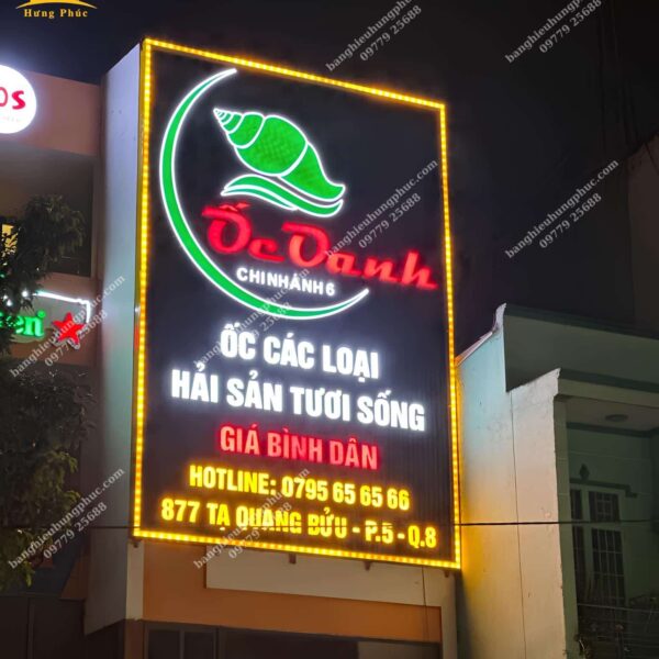 bảng hiệu hải sản