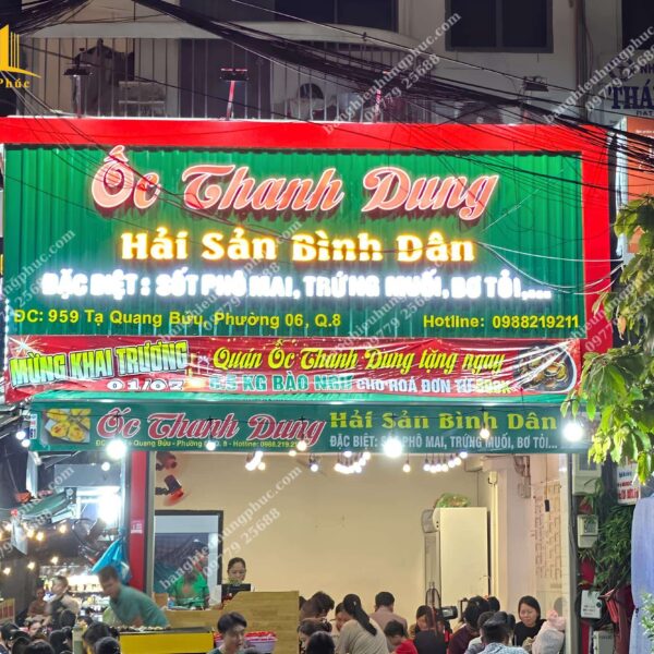 biển quảng cáo hải sản