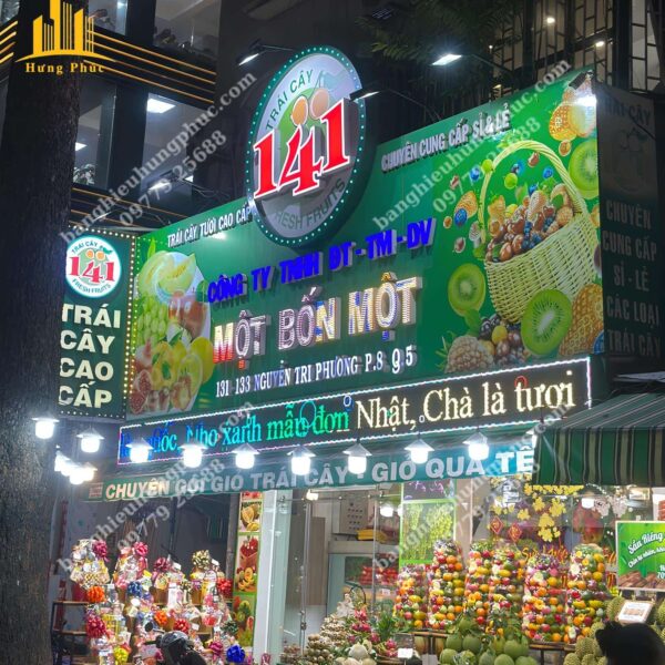 biển quảng cáo hoa quả sạch
