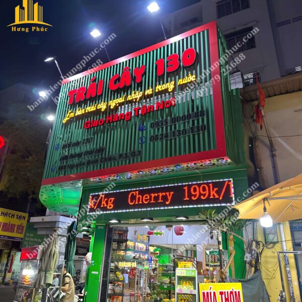 biển quảng cáo hoa quả sạch