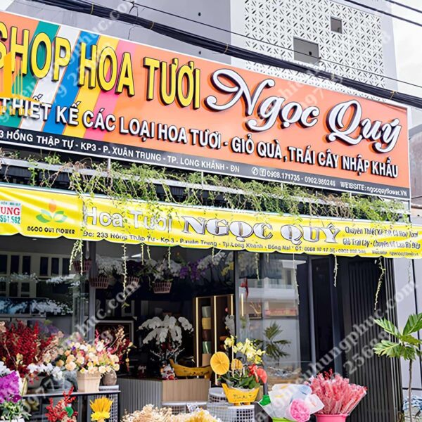 biển quảng cáo hoa tươi