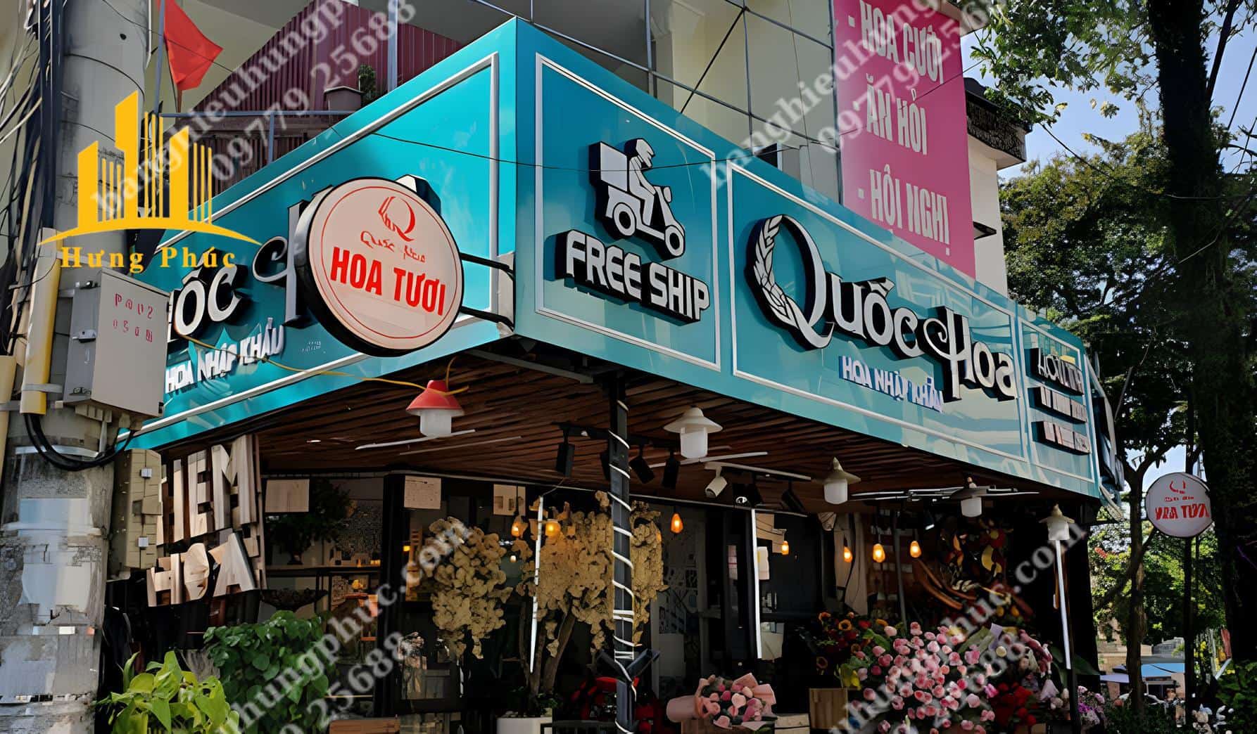 Biển quảng cáo shop hoa Biển quảng cáo shop hoa