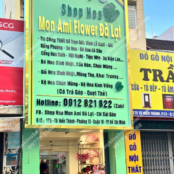 biển quảng cáo hoa tươi