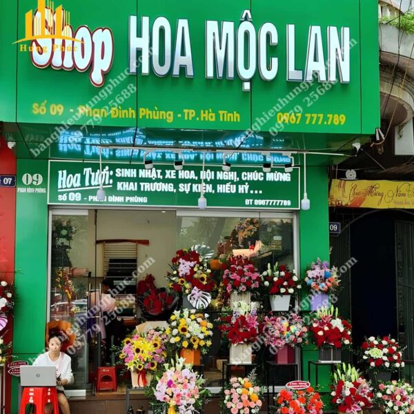biển quảng cáo hoa tươi