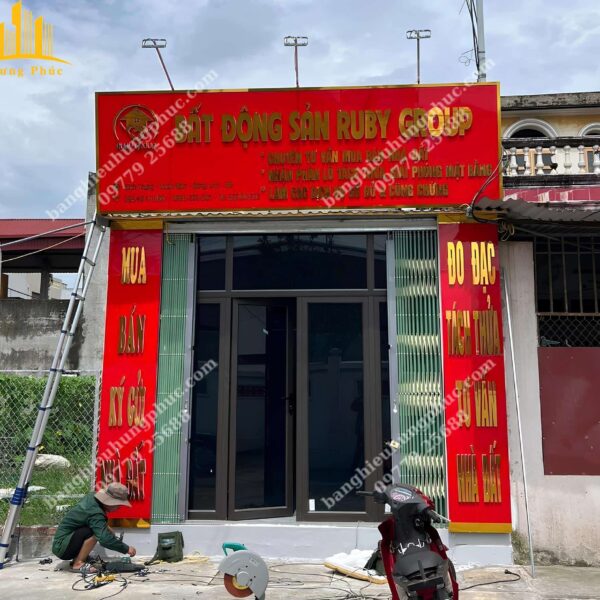 chữ alu vàng gương