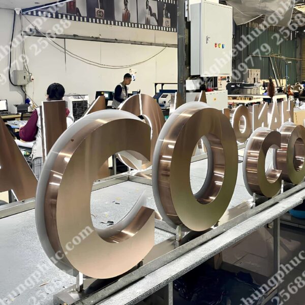 Chữ inox vàng hồng