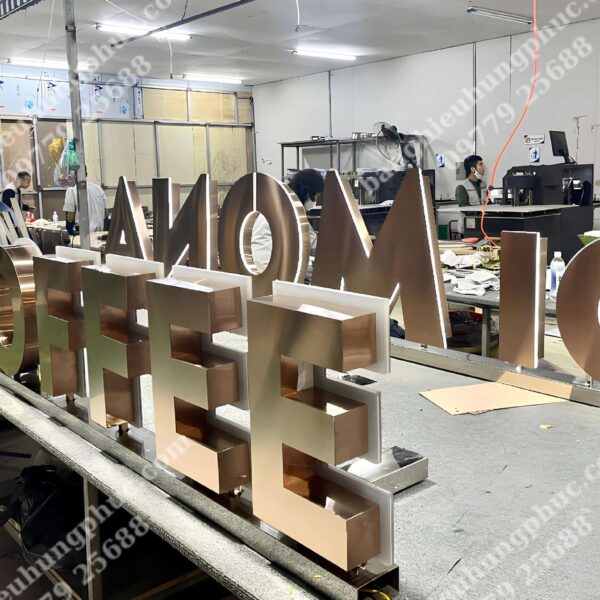 Chữ inox vàng hồng