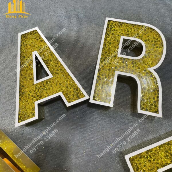 chữ inox vàng