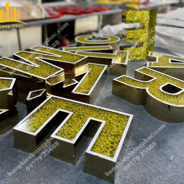 chữ inox vàng
