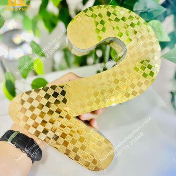 chữ inox vàng