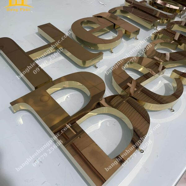 Chữ inox vàng đồng