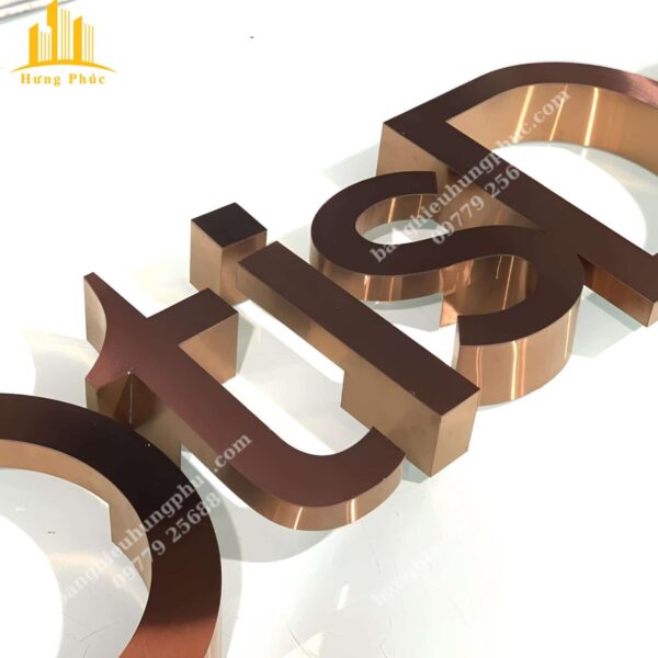 Chữ inox vàng đồng