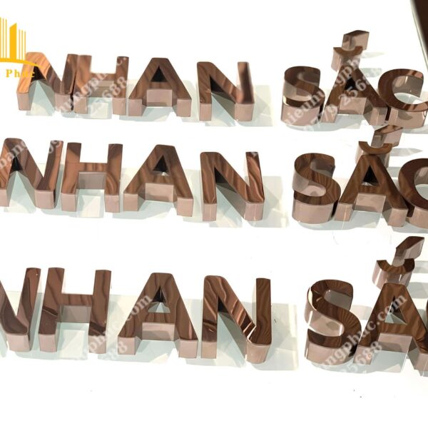 Chữ inox vàng đồng