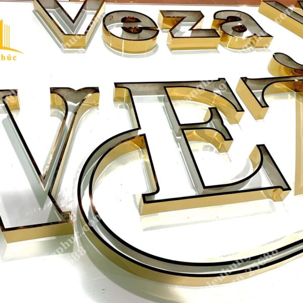 chữ inox vàng