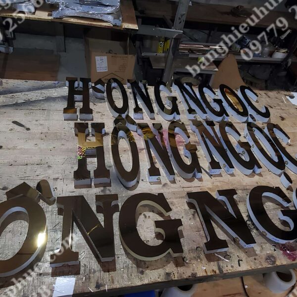 Chữ inox vàng đồng