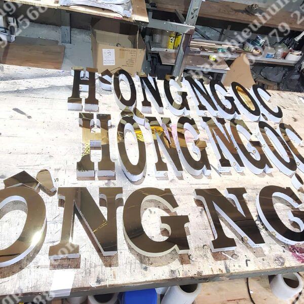 Chữ inox vàng đồng