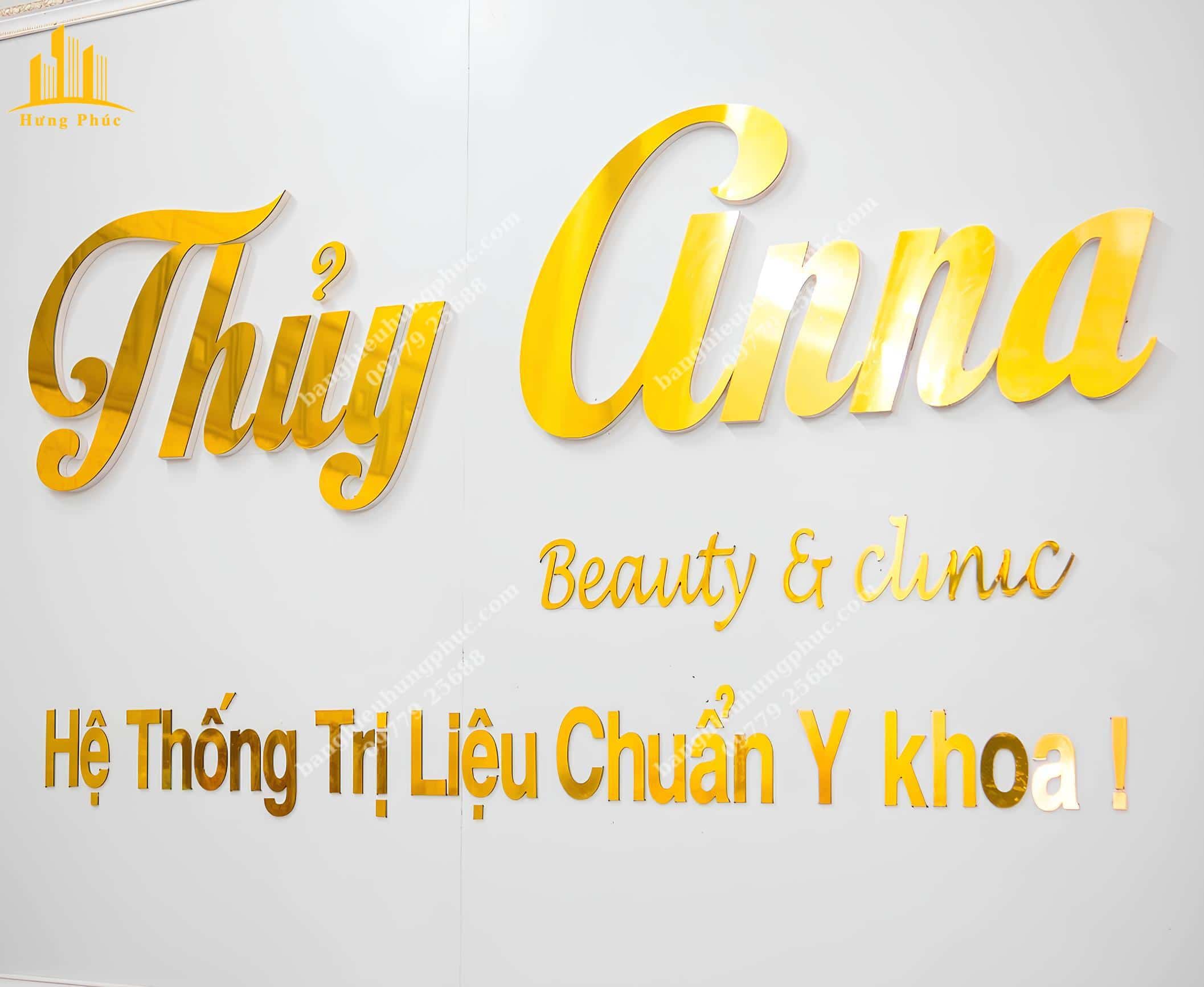 chữ nổi mica dán tường