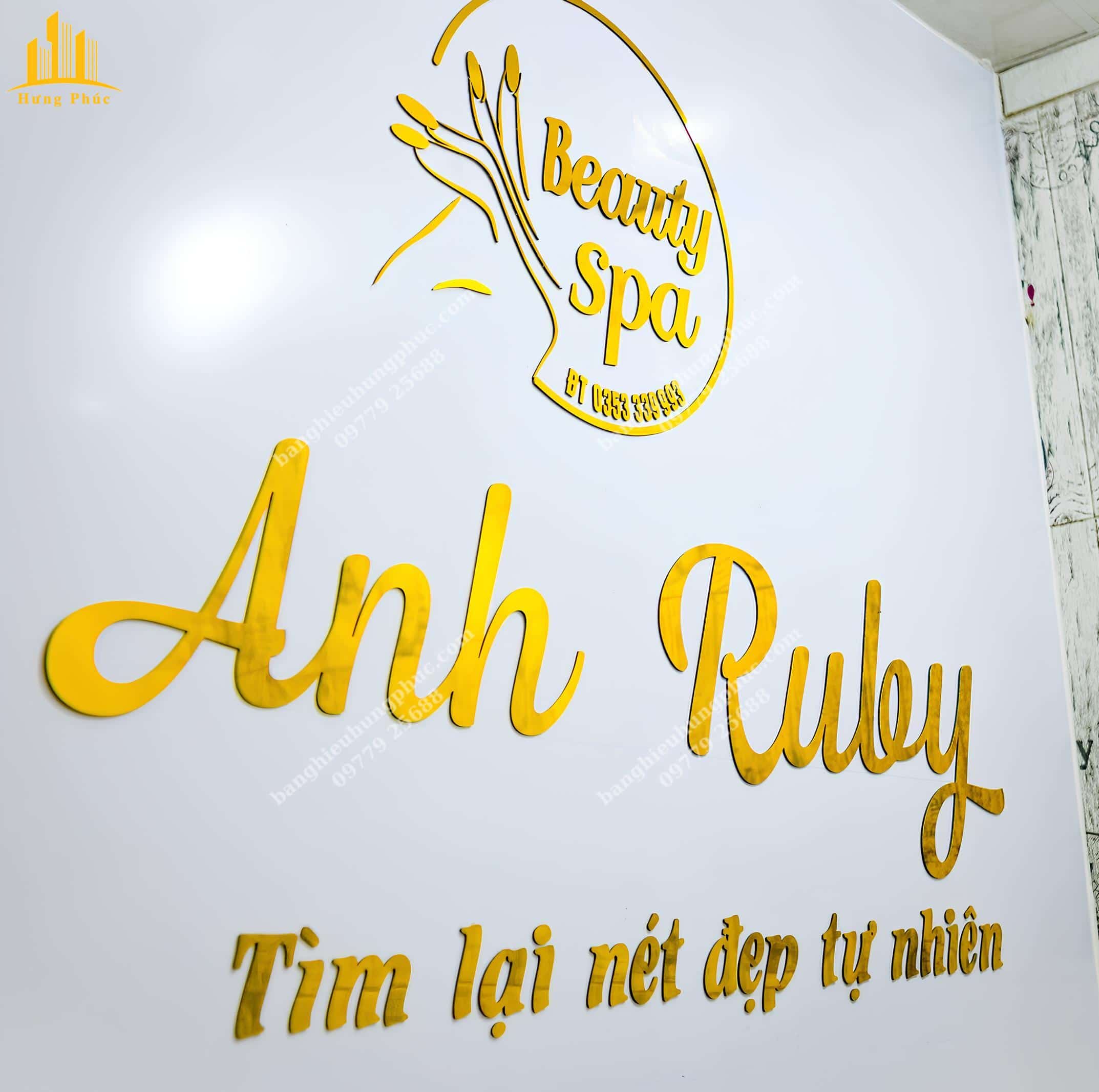 chữ nổi mica dán tường